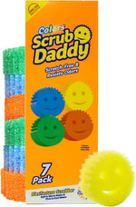 Scrub Daddy Colors Kitchen Sponges - Scratch-Free Dishwashing Sponges & Sponge for Kitchen Sink, Bathroom & Household Cleaning - BPA-Free Polymer Foam (3 Count)