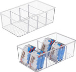 Clear Plastic Food Storage Organizer Bins for Pantry and Kitchen