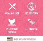 Full Moon Chicken Strips healthy all-natural dog treats, human grade, made in USA, 1.5 pound pack