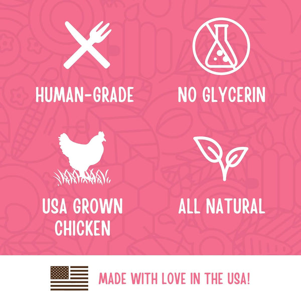 Full Moon Chicken Strips healthy all-natural dog treats, human grade, made in USA, 1.5 pound pack