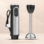 Powerful 500 Watt Immersion Blender with Turbo Mode, Detachable Base, 304 Stainless Steel Blades