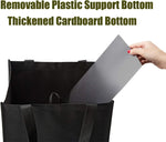 NERUB 10 Pack Reusable Reinforced Handle Grocery Bags - Heavy Duty Large Shopping Totes with Thick Plastic Bottom can hold 40 lbs