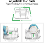 Expandable Stainless Steel Dish Drying Rack for Kitchen Counters