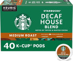 Starbucks Decaf House Blend Medium Roast K-Cup Coffee Pods for Keurig Brewers