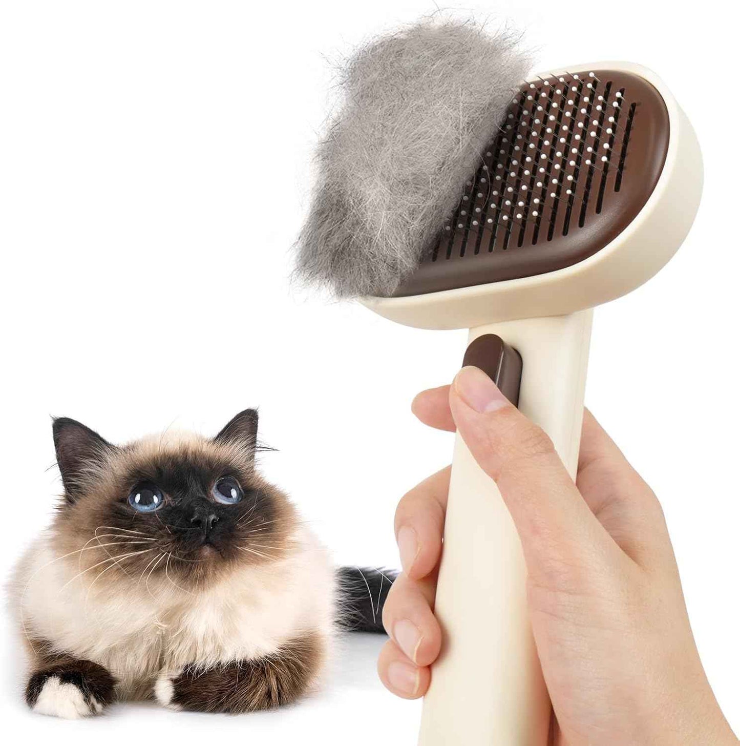 Aumuca Cat Brush for Shedding, Cat Brushes for Indoor Cats, Cat Brush for Long or Short Haired Cats, Cat Grooming Brush Cat Comb for Kitten Rabbit Massage Removes Loose Fur