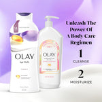 olay body wash for women, 24hr moisturizing, hydrating & refreshing, b3 vitamin complex, paraben-free, 22 fl oz, pack of 2