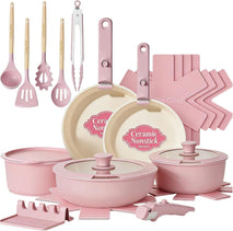 Umite Chef 21-Piece Non-Stick Ceramic Cookware Set with Detachable Handles