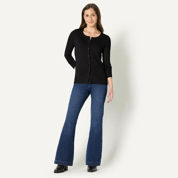 Amazon Essentials Women's Lightweight Crewneck Cardigan Sweater (Available in Plus Size)