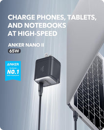 Anker Nano USB C Charger,65W GaN II PPS Fast Compact Foldable Charger for MacBook Pro, Galaxy, Dell, iPhone 17/16, iPad Pro, and More