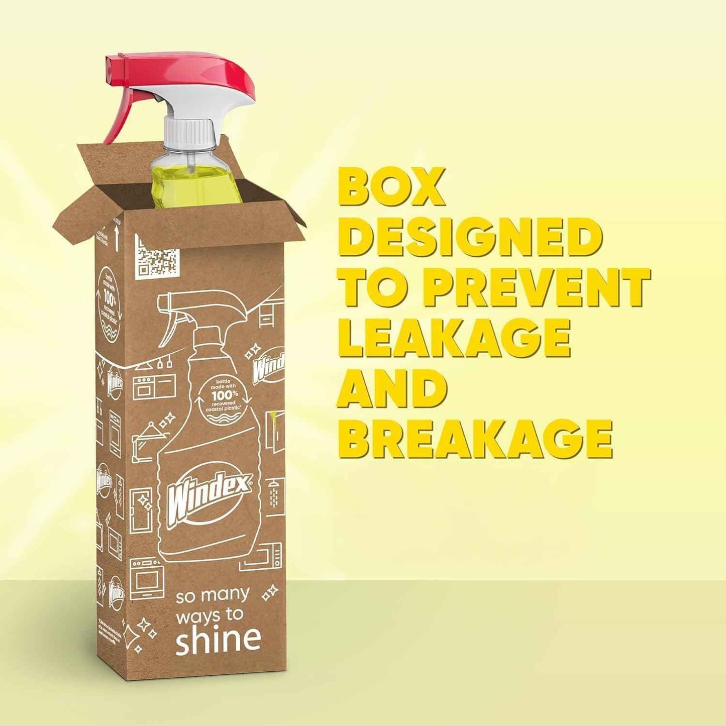 Windex Multipurpose Cleaner Disinfectant Spray Bottle, Packaging Designed to Prevent Leakage and Breaking, Surface Cleaning Spray, Citrus Fresh Scent, 23 Fl Oz