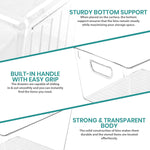 Utopia Kitchen Clear Pantry Organizers and Storage Bins 6 Pack