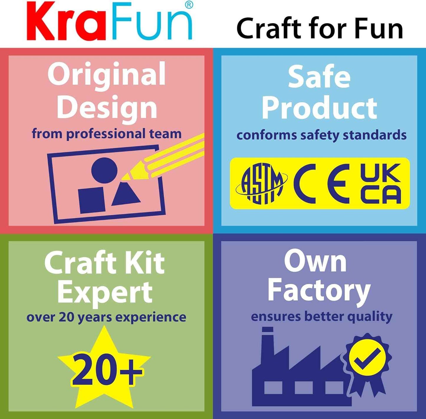 KRAFUN My First Sewing Kit for Beginner Kids Arts & Crafts, 7 Easy DIY Projects of Stuffed Animal Dolls and Plush Pillow Craft, Instructions & Felt, Gift for Girls, Boys, Learn to Sew, Embroidery