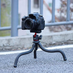 ULANZI Camera Tripod, Mini Flexible Stand w Hidden Phone Holder w Cold Shoe Mount, 1/4'' Screw f Magic Arm, Universal f iPhone 17 16 15 14 Pro Max XS Max Canon Nikon Sony DJ Pocket 4/3 Cameras