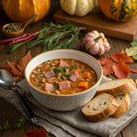 Campbell's Chunky Hearty Bean Soup with Ham, 19 Oz Can, Protein Rich, Microwaveable, Pantry Staple