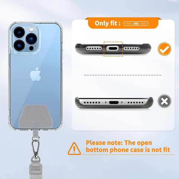 Phone Lanyard 2 Pack with Adjustable Neck Strap and Phone Patches for Smartphones