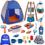 Meland Kids Camping Set with Tent - Toddler Toys for Boys with Campfire, Camping Toys for Kids Indoor Outdoor Pretend Play, Gift Idea for Boys Age 3,4,5,6 Year Old Birthday Christmas (Green)