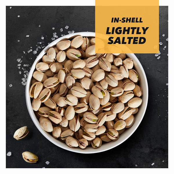 Wonderful Lightly Salted In-Shell Pistachios, Gluten Free, Plant Based Protein, 16 Ounce Resealable Bag