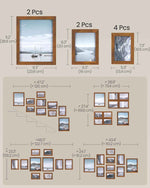 SONGMICS Picture Frames, Collage Picture Frames Set of 10, Two 8x10, Four 5x7, Four 4x6, Photo Frame for Wall Gallery Decor, Table Display, Christmas Gift, Rustic Brown URPF010X01
