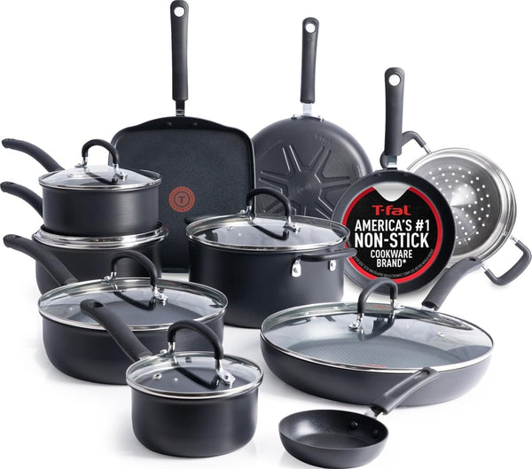 T-fal Ultimate Hard Anodized Nonstick Fry Pan Set 2 Piece, Oven Broiler Safe
