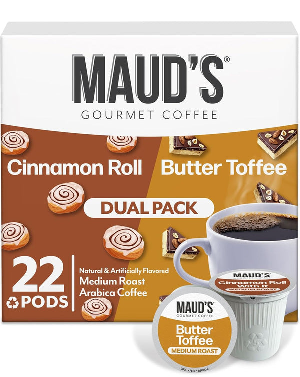Maud's Original Coffee Pods Variety Pack, 80-count, 9 Assorted Roasts, Compatible with Keurig K Cups Maker