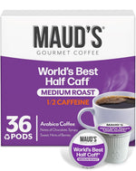 Maud's Half Caff Coffee Pods, 100 ct, Medium Roast Coffee in Single Serve Pods