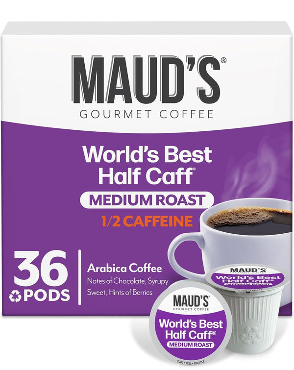 Maud's Half Caff Coffee Pods, 100 ct, Medium Roast Coffee in Single Serve Pods