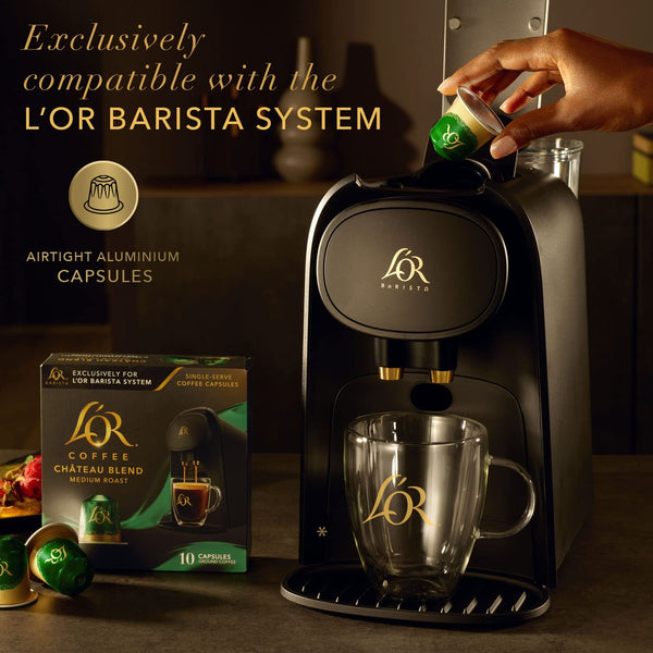 L'OR Coffee Pods, 10 Count Le Tigre Dark Roast Blend, Compatible with L'OR BARISTA System