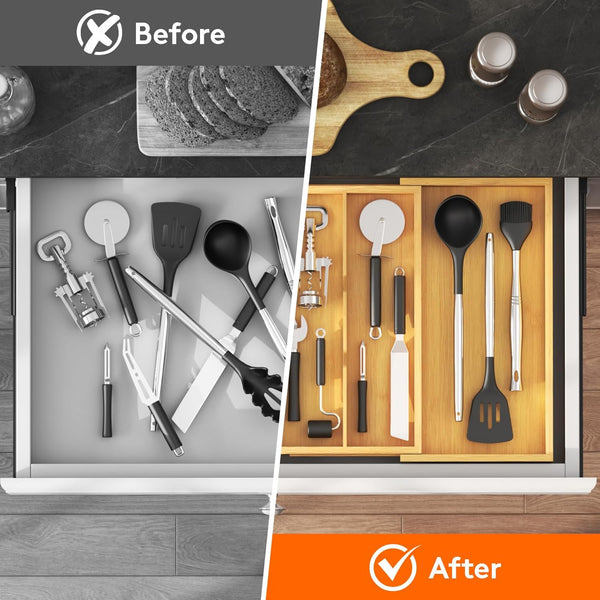 Lifewit Utensil Organizer for Kitchen Drawer Storage