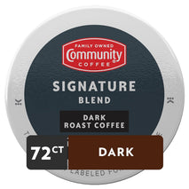 Community Coffee Signature Blend 72 Count Coffee Pods Dark Roast Compatible with Keurig 2.0 K-Cup Brewers