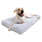 KSIIA deluxe plush dog crate bed, 35" x 23", gray, large, jumbo, medium, small dog breeds