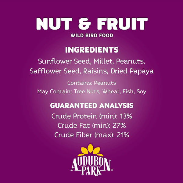 Audubon Park 8 lb. Wild Bird Seed Blend with Sunflower Seeds and Dried Fruit
