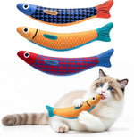 Cat Toys with[5000mg A+Natural Catnip &Silvervine] [Baby Grade] Interactive Soft Chew Kicker Cat Toys for Indoor Cats & Kittens, [Crinkle &Bell] Fish Sound Toy, Drives Bored Cat Crazy with Fun