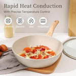 16-piece non-stick cookware set with aluminum core and bakelite handles