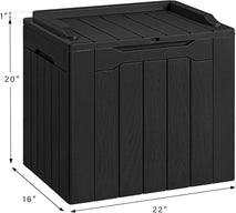 30 gallon resin deck box for outdoor storage and patio furniture