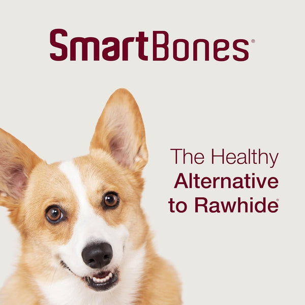 SmartBones SmartSticks with real peanut butter, rawhide-free chews for dogs, 25 count
