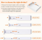 Drawer Dividers for Clothes and Kitchen Utensils, Adjustable and Expandable