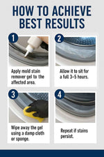 ACTIVE Mold Stain Remover Gel Cleaner Heavy Duty Stain Cleaner for Front Loader Washing Machine Seal, Bathroom Grout, Shower, Caulk - Front Load Washer Cleaning Solution - 7 Fl Oz