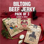 Righteous Felon Biltong Beef Jerky Variety Pack with 3 Flavors
