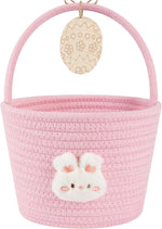 oiahomy-pink-easter-basket-with-handle-personalized-bunny-baskets-for-kids-and-gifts
