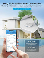 Govee Smart Thermometer Hygrometer, WiFi temperature sensor with app notification alert, 2 years free data storage export, wireless remote monitor for room greenhouse incubator wine cellar