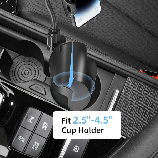 Adjustable Cup Phone Holder for Car with 360° Gooseneck Mount
