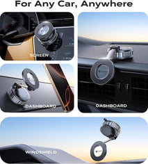 VICSEED 2026 Upgraded Car Phone Holder for Magsafe Car Mount [85 LBS Strongest Suction] Vacuum Magnetic Phone Holders for Your Car 360° Adjustable Car Phone Mount for iPhone 17 Pro Max 16 15 14 13 12