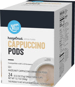 Happy Belly Light Roast Cappuccino Coffee Pods, Hazelnut Flavored, 24 Count