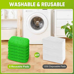 Coral Fleece Reusable Mop Pads 6-Pack for Sweeper Mop - Washable Refills