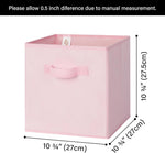 Storage Cube Organizer 6 Pack Pink Fabric Bins for Shelves Closet