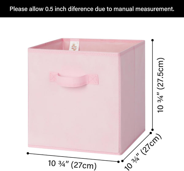 Storage Cube Organizer 6 Pack Pink Fabric Bins for Shelves Closet