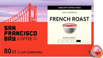 San Francisco Bay French Roast K-Cup Coffee Pods, 80-count, Dark Roast, Compostable