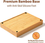Bamboo kitchen drawer organizer for small drawers, 9 inch silverware tray holder