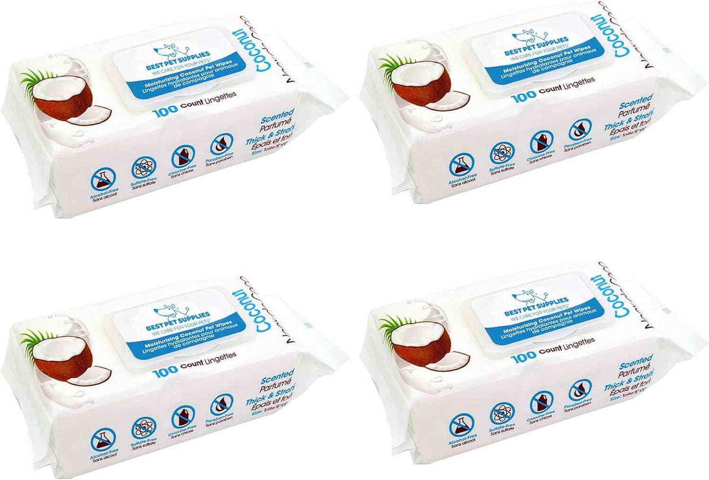 Best Pet Supplies Pet Wipes for Dogs - Dog Wipes Cleaning Deodorizing, for Coats, Ears, Paws - Hydrating, Aloe Vera