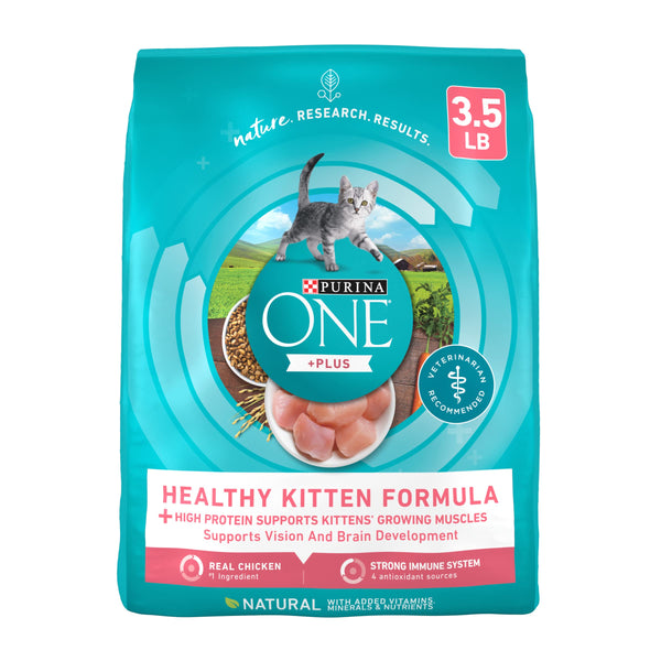 purina one high protein natural kitten food plus healthy kitten formula 3 5 lb bag